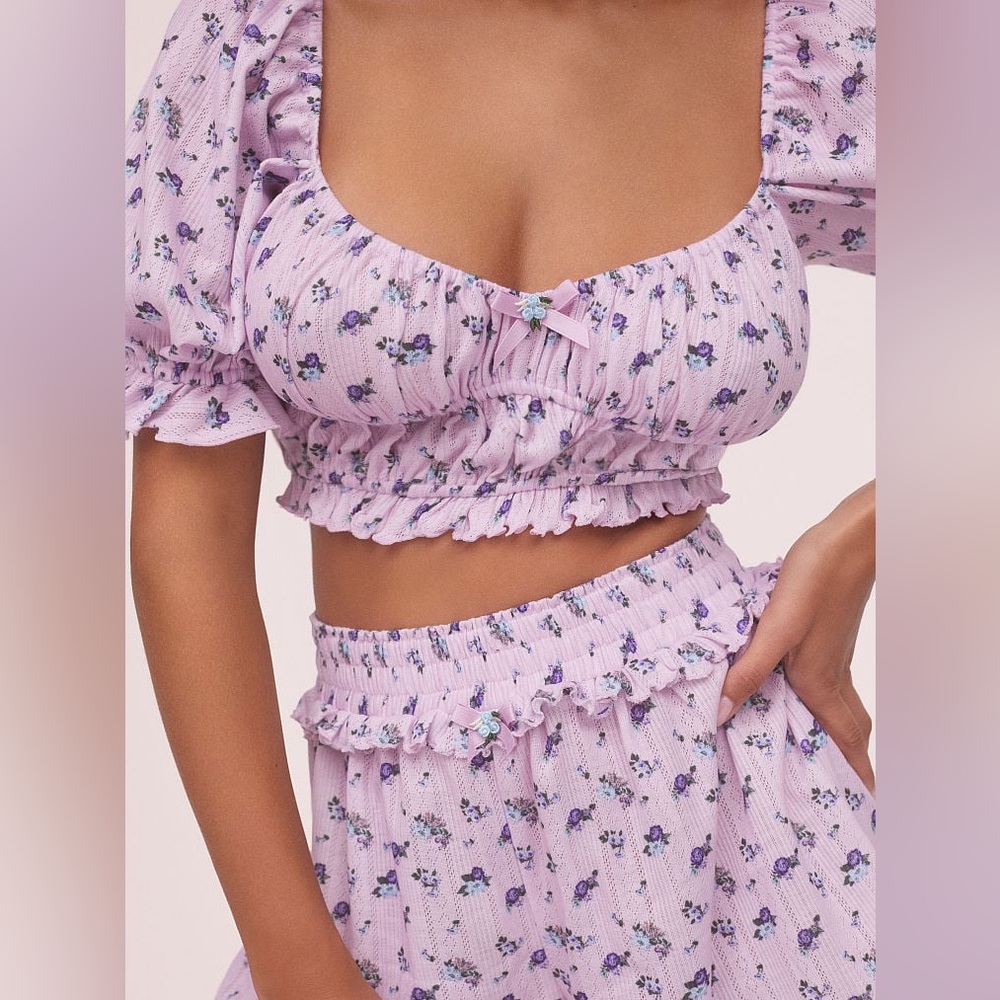 For Love and Lemons Lola Pointelle Top